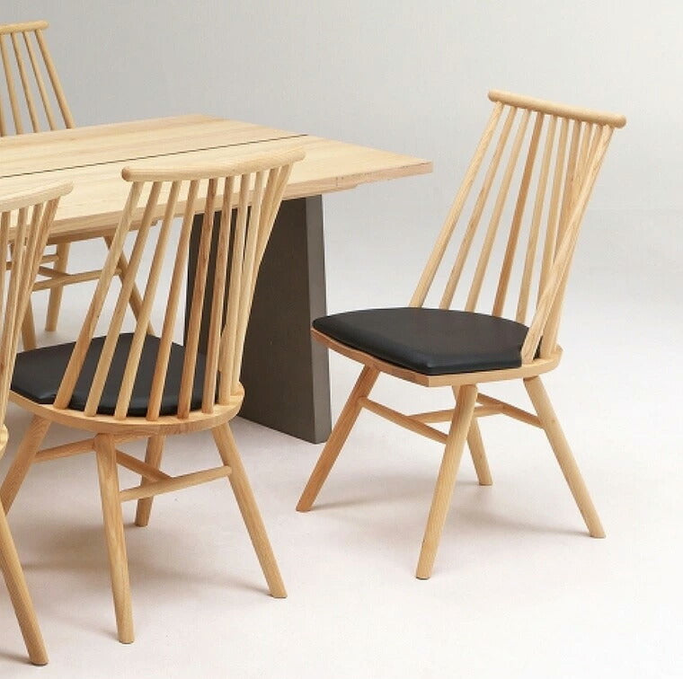 ダイニングチェア 2脚セット 幅45 奥行き53 高さ90cm 木製 無垢 北欧