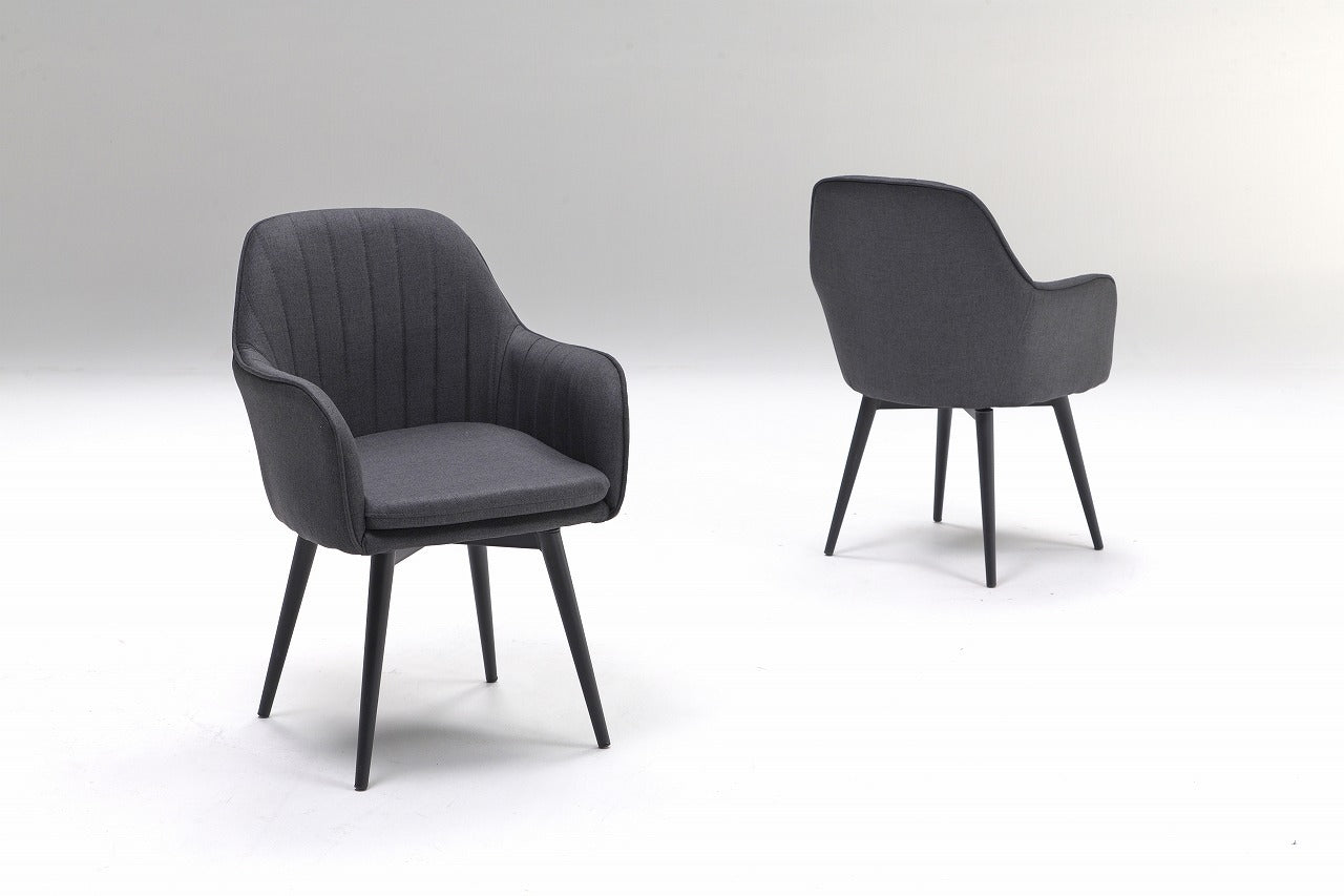 ダイニングチェア チェア 2脚セット 回転式チェア 肘付き