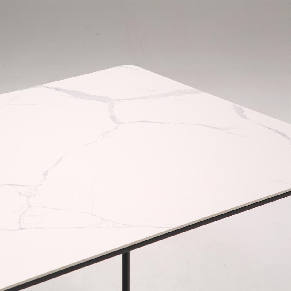 ダイニングテーブル セラミック 幅135cm 奥行80cm 高さ72cm 4人掛け 大理石調