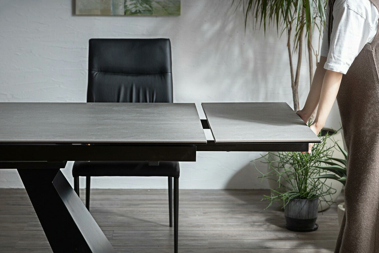 ダイニングテーブル 伸長式テーブル 4人掛け 6人掛け 幅160cm 236cm 大理石調