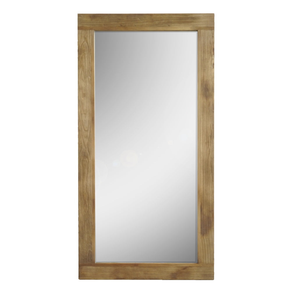 アンティーク ミラー ビンテージ加工 木製 ナチュラル 幅90×高さ180cm