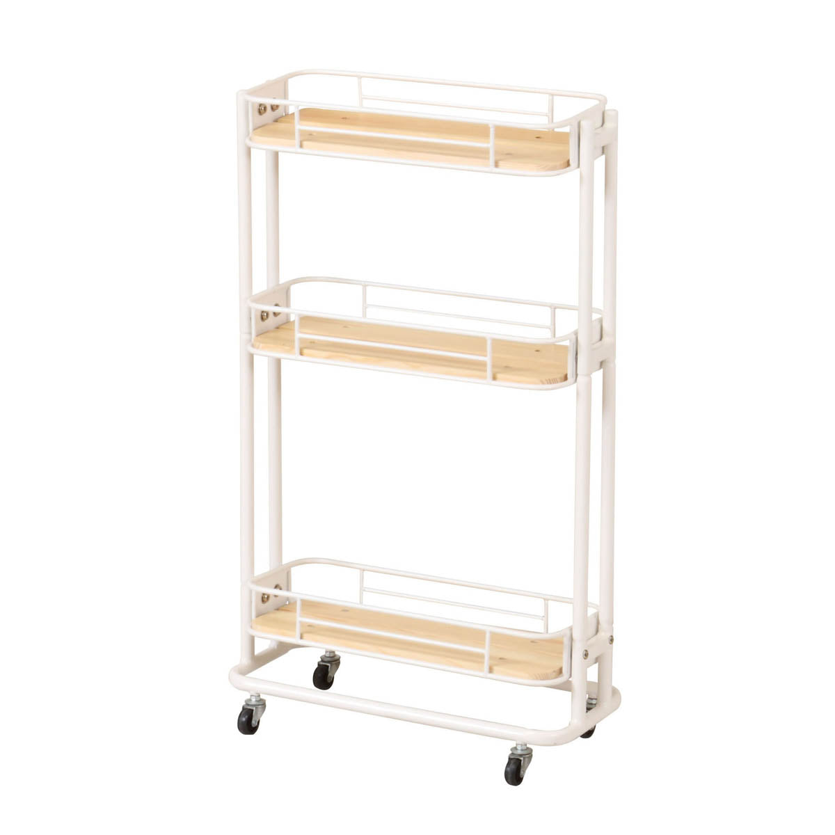 キッチンワゴン スリム 3段 W445×D200×H745mm