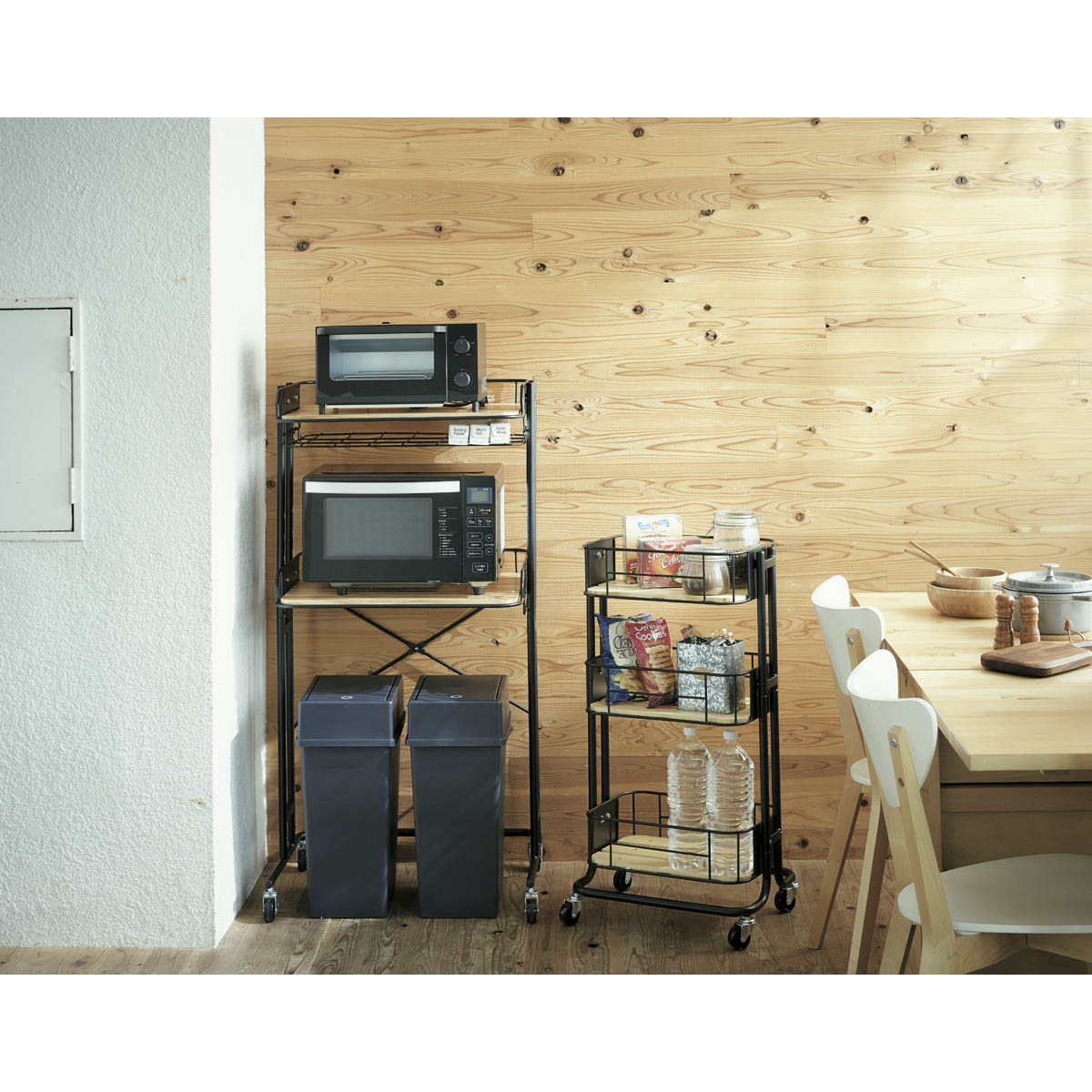 キッチンワゴン 3段 W445×D350×H855mm