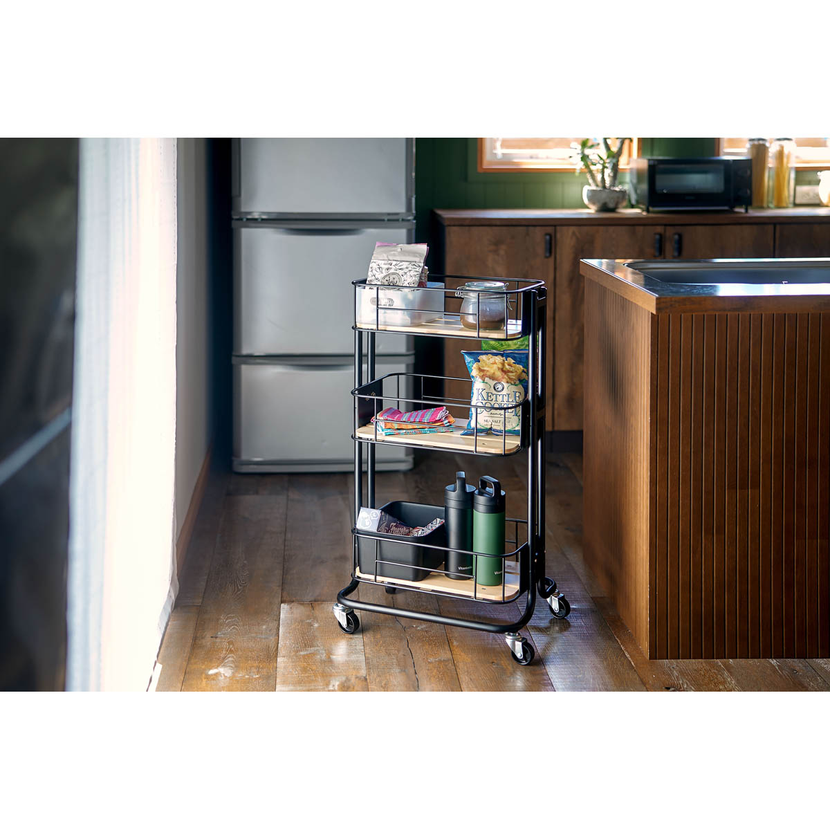 キッチンワゴン 3段 W445×D350×H855mm