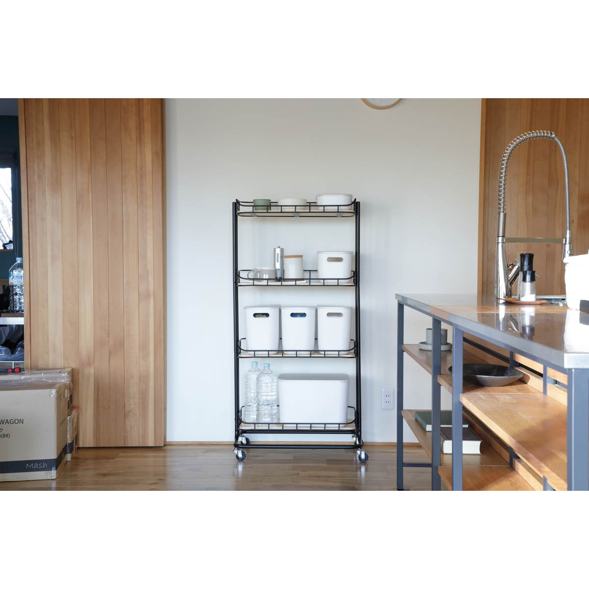 ラック 4段 W650×D350×H1300mm