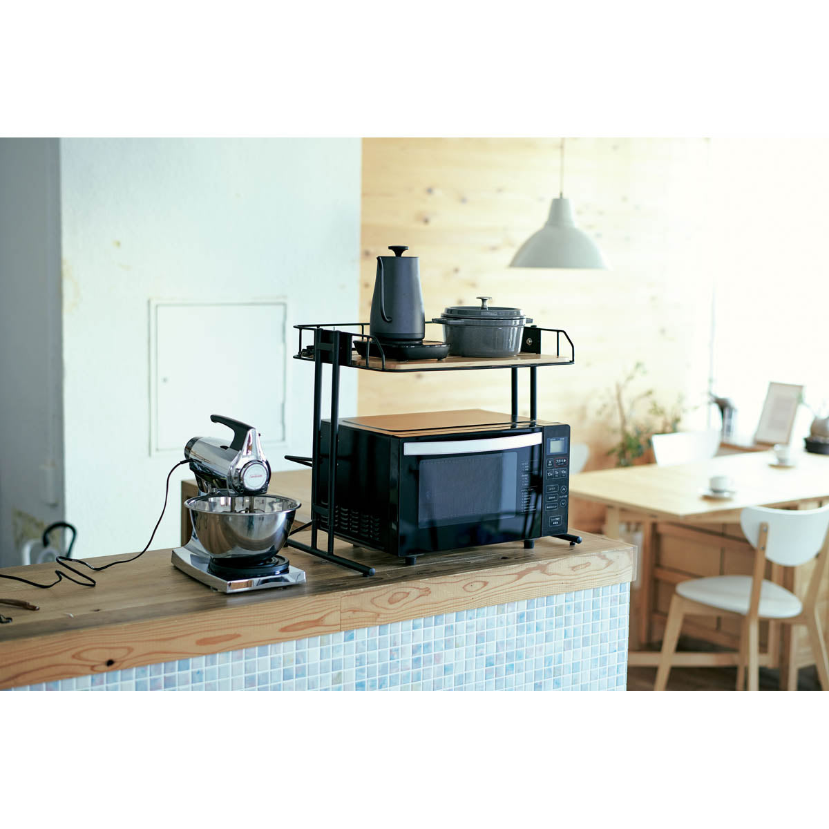 電子レンジ ラック W560×D390×H440~590mm