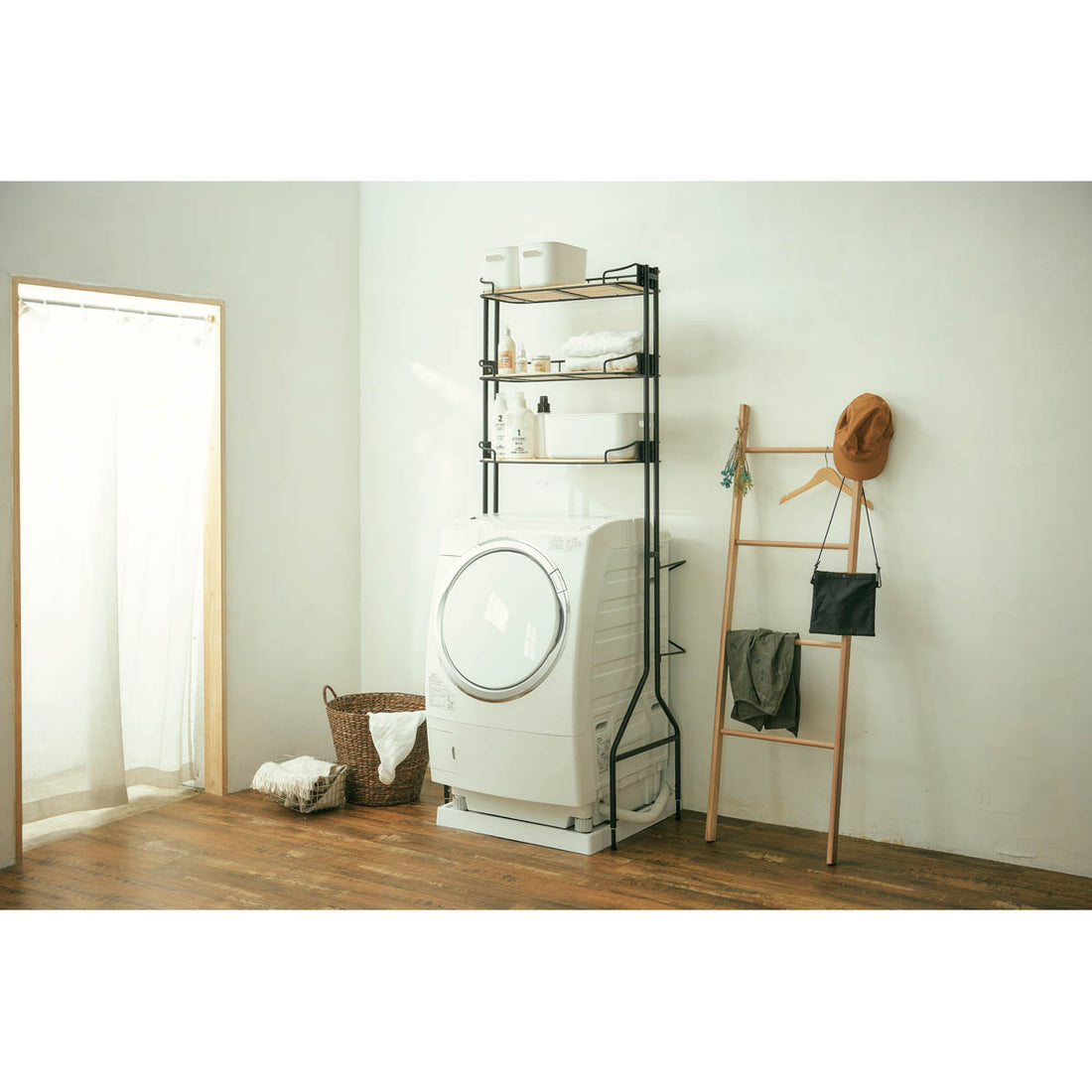 洗濯機上 ランドリーラック W720×D545×H1875~1995mm