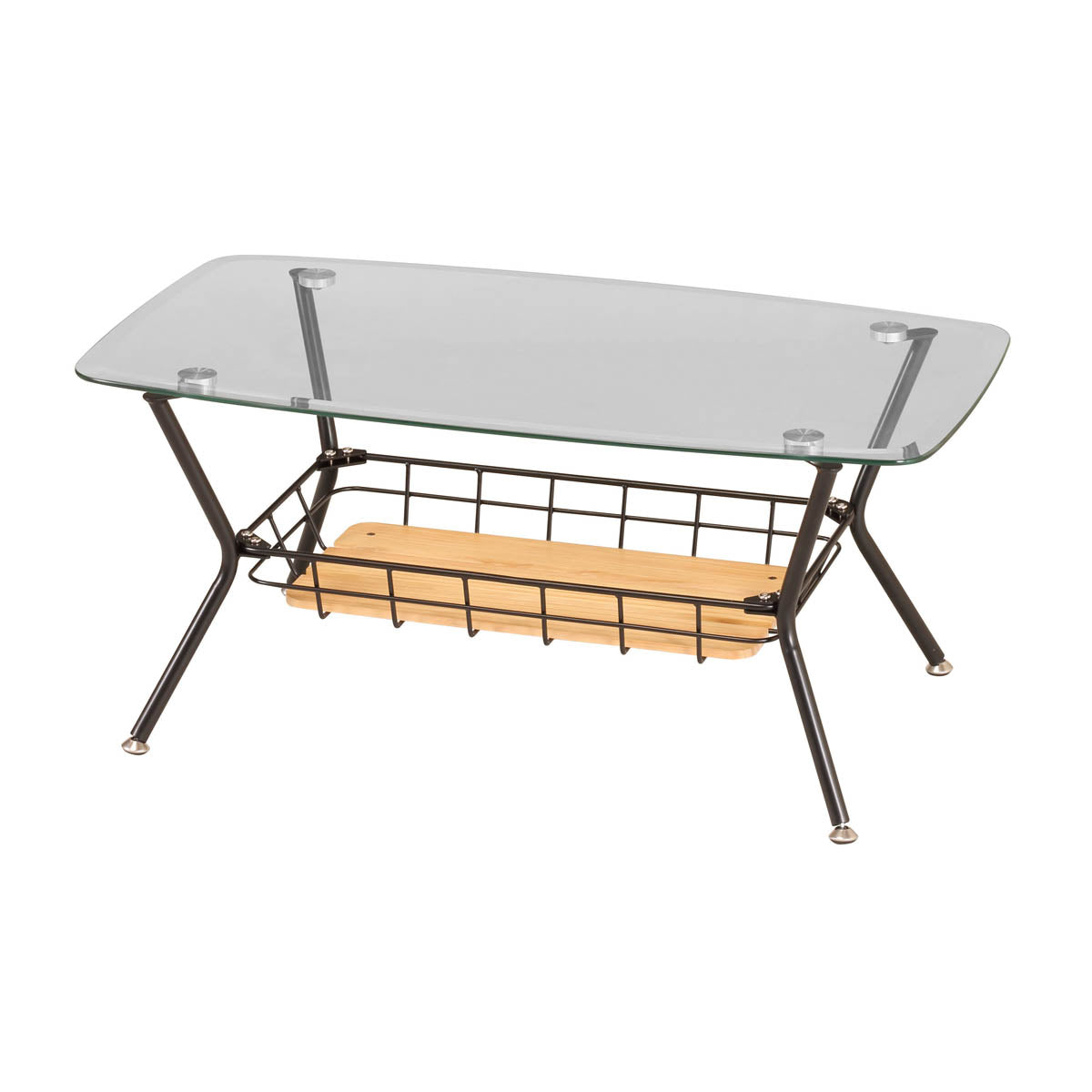 ガラステーブル W900×D500×H400mm