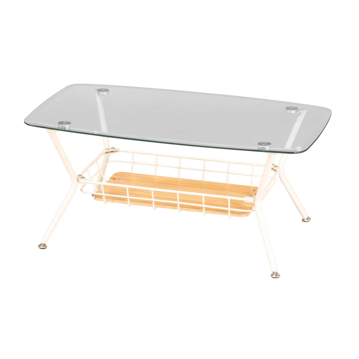 ガラステーブル W900×D500×H400mm