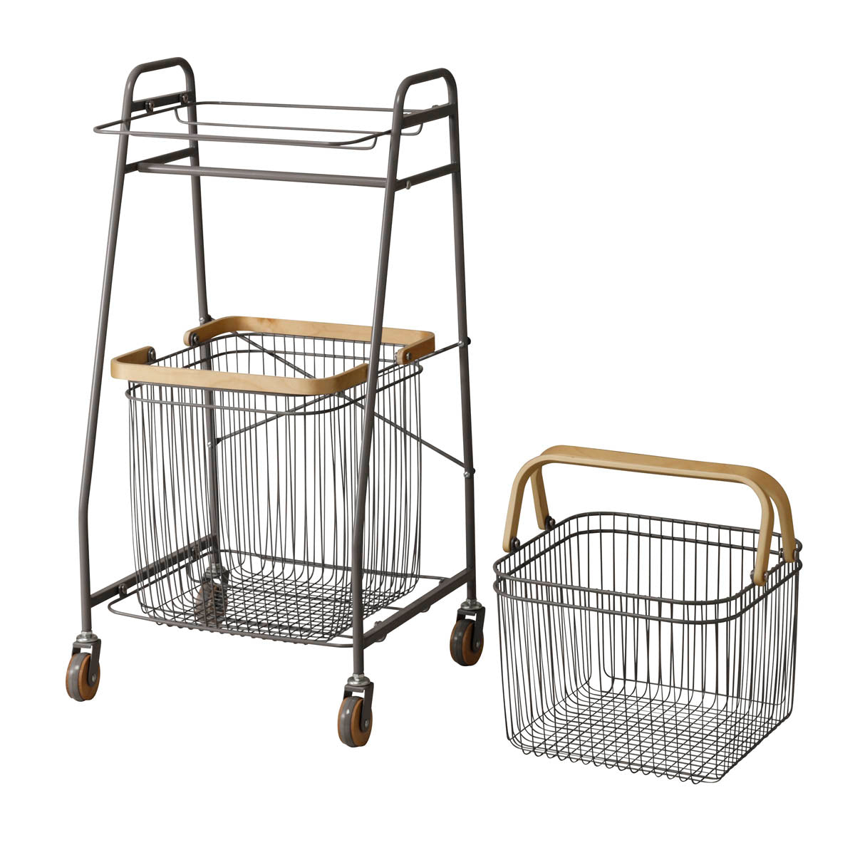 キャリーバスケット ワゴン S W380×D355×H970mm