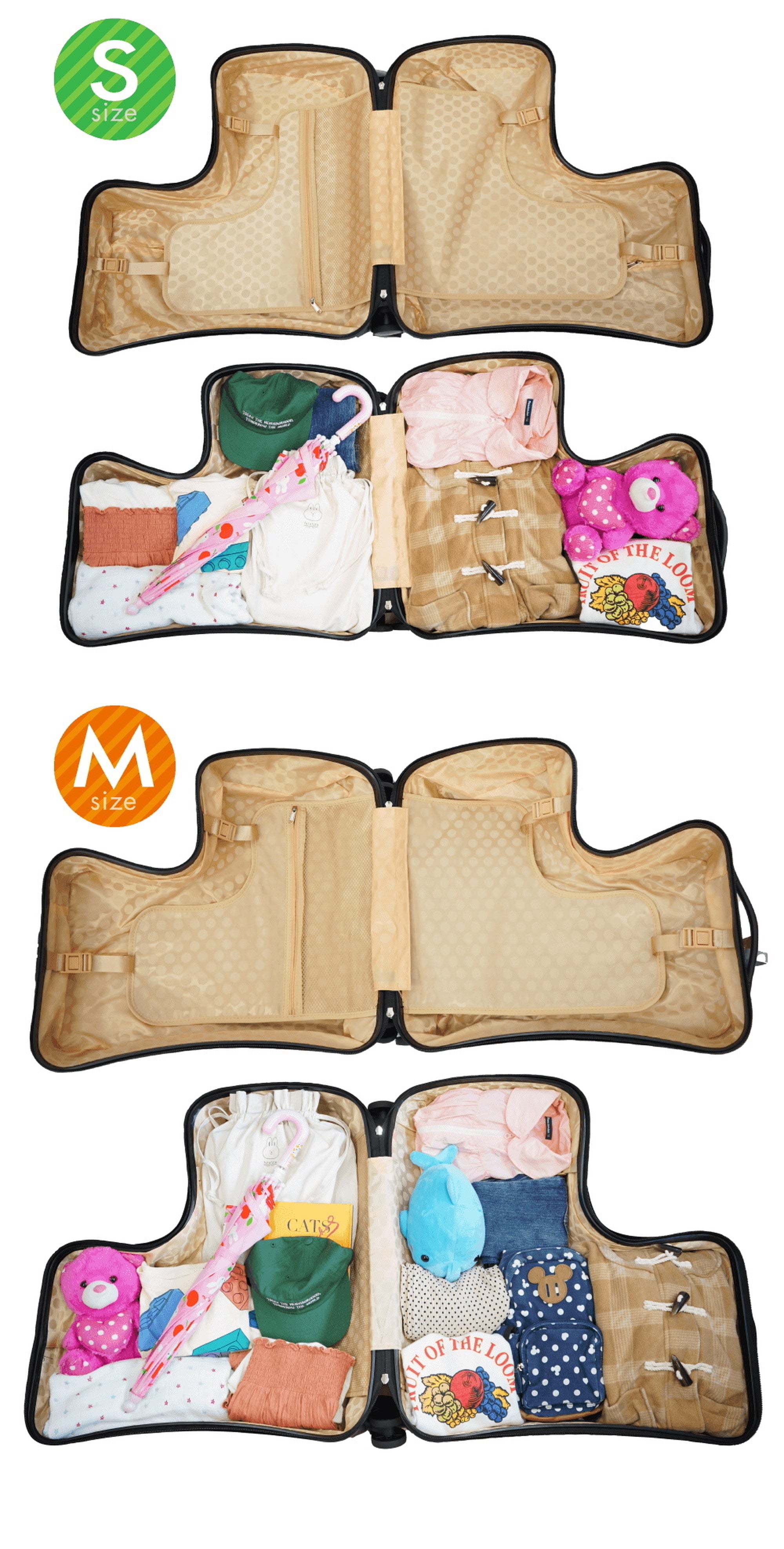 スーツケース 子供 用 乗れる 24インチ 21L オリジナルネームタグ付き Nippers