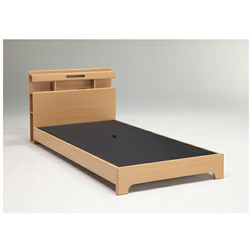 シングル ベッド フレーム ライト付 棚付 幅98×長さ213×高さ80cm