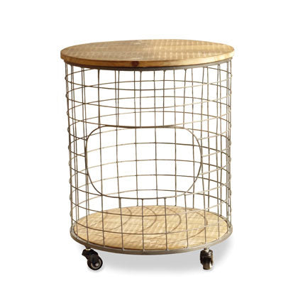 キャスター付き サイドテーブル 完成品 幅475mm×奥行475mm×高さ580mm