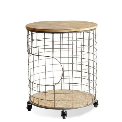 キャスター付き サイドテーブル 完成品 幅475mm×奥行475mm×高さ580mm