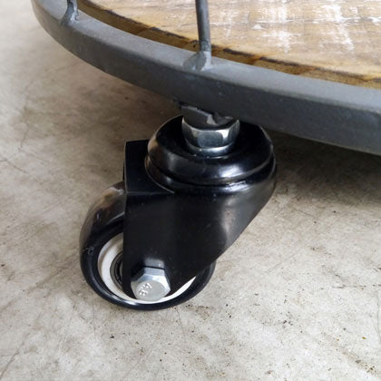 キャスター付き サイドテーブル 完成品 幅475mm×奥行475mm×高さ580mm