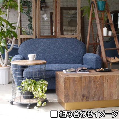 キャスター付き サイドテーブル 完成品 幅475mm×奥行475mm×高さ580mm