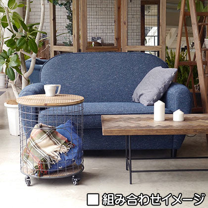 キャスター付き サイドテーブル 完成品 幅475mm×奥行475mm×高さ580mm