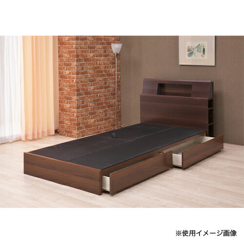 シングル ベッド フレーム ライト付 棚付 収納付 幅98×長さ213×高さ80cm