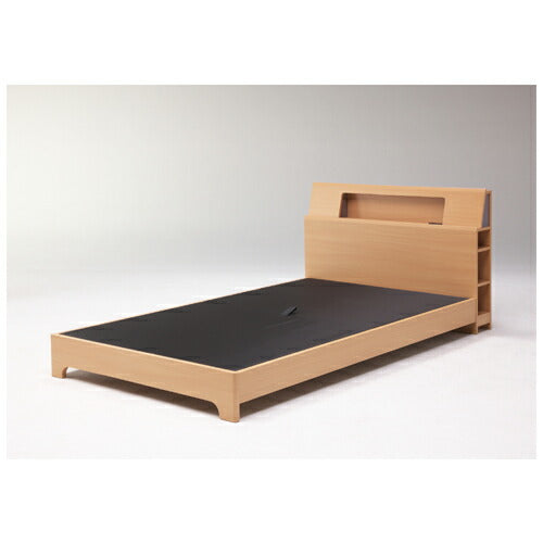 シングル ベッド フレーム ライト付 棚付 幅98×長さ213×高さ80cm