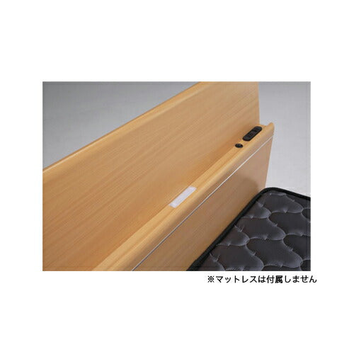 セミダブル ベッド フレーム ライト付 棚付 幅120×長さ204×高さ81cm