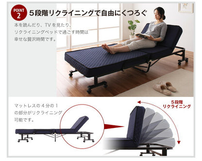 低反発折りたたみリクライニングベッド Belta ベルタ シングル 送料無料