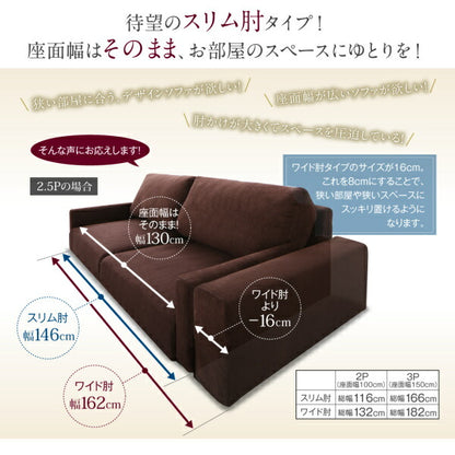 【新商品】フロアソファ Lucy ルーシー ソファ ワイド肘 ロータイプ 3P 送料無料