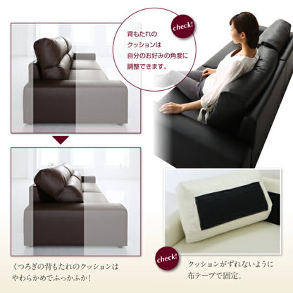 【新商品】フロアソファ Lex レックス ソファ ワイド肘 ハイタイプ 3P 送料無料
