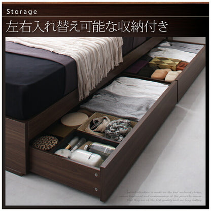 【新商品】組立設置付き 棚・コンセント付き収納ベッド General ジェネラル マルチラススーパースプリングマットレス付き シングル 送料無料