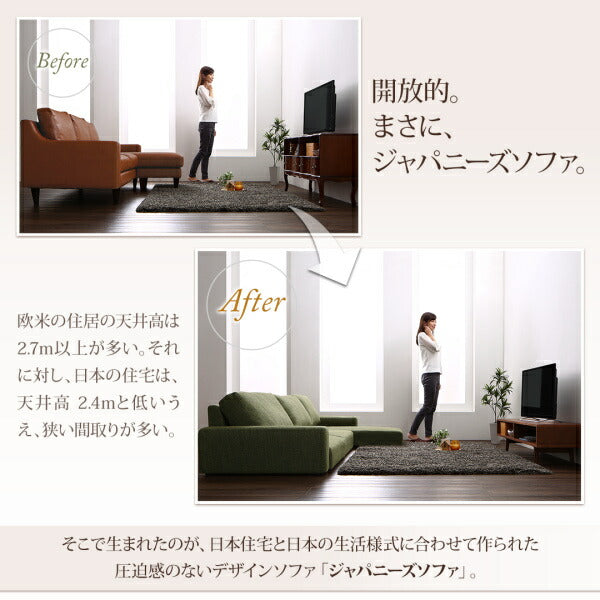 【新商品】フロアコーナーカウチソファ LUFAS ルーファス ソファ ロータイプ 3P 送料無料