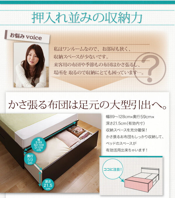 【新商品】組立設置付 布団が収納できるチェストベッド Fu-ton ふーとん 薄型スタンダードボンネルコイルマットレス付き ダブル 送料無料