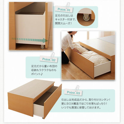 組立設置付 布団が収納できるチェストベッド Fu-ton ふーとん ベッドフレームのみ シングル