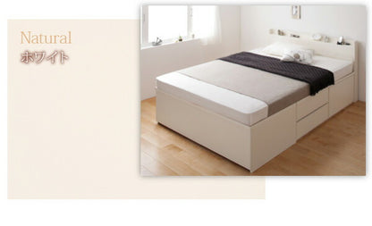 組立設置付 布団が収納できるチェストベッド Fu-ton ふーとん 薄型スタンダードボンネルコイルマットレス付き シングル 送料無料