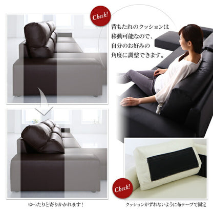 【新商品】フロアコーナーカウチソファ Levin レヴィン ソファ＆オットマンセット ハイタイプ 3.5P 送料無料