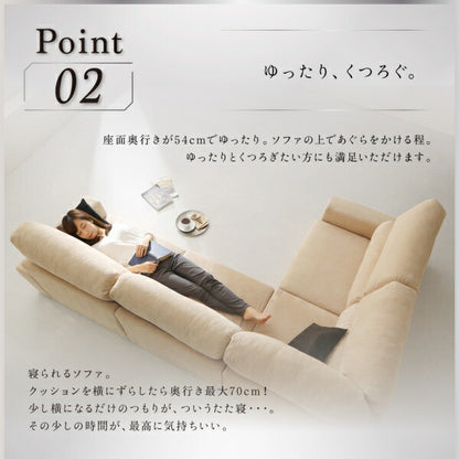 【新商品】フロアコーナーソファ Leeble リーブル ソファ＆オットマンセット ロータイプ 3.5P 送料無料