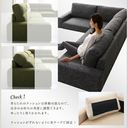 【新商品】フロアコーナーソファ Leeble リーブル ソファ ハイタイプ 3P 送料無料