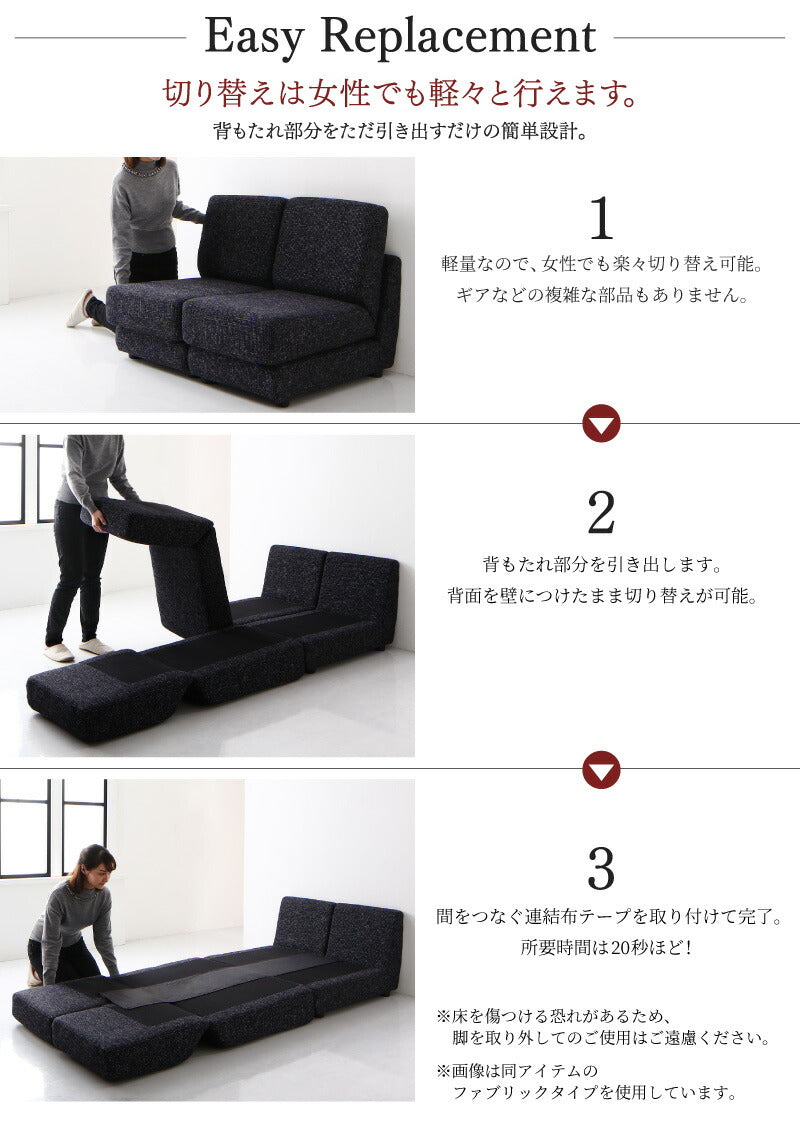 ふたり寝られるモダンデザインソファベッド Nivelles ニヴェル 幅180cm 送料無料