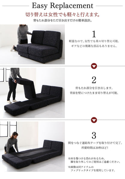 ふたり寝られるモダンデザインソファベッド Nivelles ニヴェル 幅160cm 送料無料