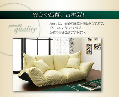 【新商品】フロアマルチソファ Fiore フィオレ レザータイプ 2P 送料無料