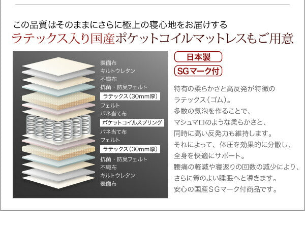照明・棚付き収納ベッド All-one オールワン ベッドフレームのみ セミダブル 送料無料 - 【公式】allecore(アレコレ) 家具インテリア・生活雑貨のオンライン通販