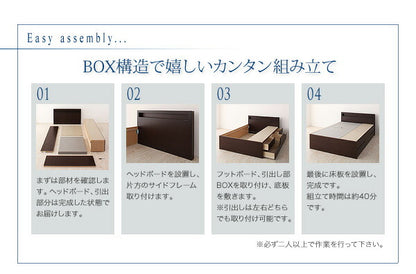 【新商品】お客様組立 棚・コンセント付きチェストベッド Lagest ラジェスト 薄型プレミアムポケットコイルマットレス付き ダブル 送料無料