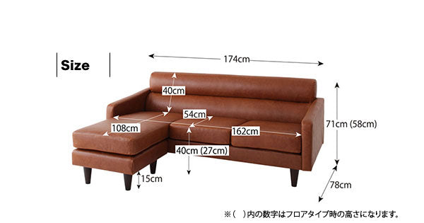 デザインコーナーカウチソファ Vanguard ヴァンガード 3P 送料無料