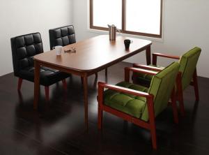 【新商品】組立設置付き ソファ&amp;ダイニングセット DARNEY ダーニー 5点セット(テーブル+1Pソファ2脚+チェア2脚) W160 送料無料