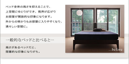 【新商品】組立設置付き モダンデザインフロアベッド MAD マッド スタンダードボンネルコイルマットレス付き シングル 送料無料