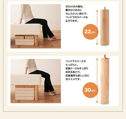 【新商品】組立設置付き 新・移動ラクラク 分割式マットレスベッド 専用敷きパッドセット ボンネルコイルマットレスタイプ ダブル 脚15cm 送料無料