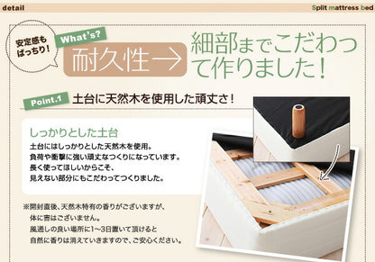 新・移動ラクラク 分割式マットレスベッド 専用別売品(ボリューム敷きパッド) ダブル 送料無料