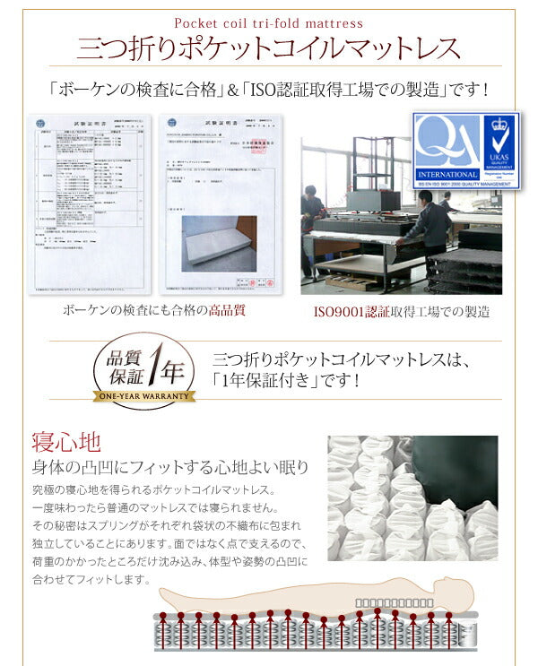 組立設置付 コンセント付きチェストベッド Spass シュパース ベッドフレームのみ セミダブル