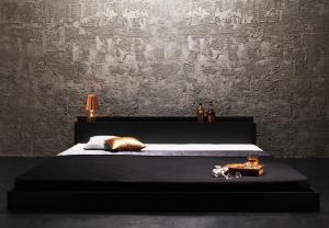 【新商品】組立設置付き 棚・コンセント付きフロアベッド Verhill ヴェーヒル 国産カバーポケットコイルマットレス付き シングル 送料無料