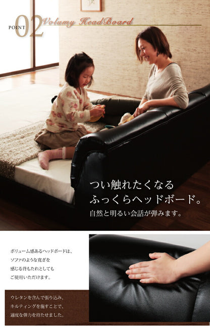 【新商品】組立設置付き モダンデザインフロアベッド Starden スターデン マルチラススーパースプリングマットレス付き ダブル 送料無料