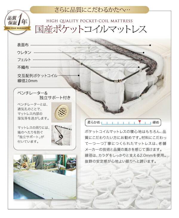 【新商品】組立設置付き モダンデザインフロアベッド Starden スターデン マルチラススーパースプリングマットレス付き シングル 送料無料