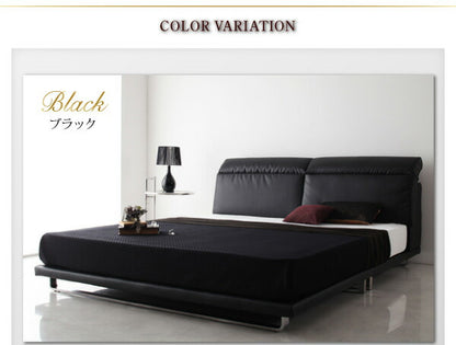 【新商品】リクライニング機能付き・モダンデザインローベッド Plutone プルトーネ ベッドフレームのみ クイーン(Q×1) 送料無料